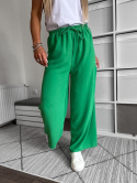Spodnie typu palazzo DYLAN | szmaragdowa zieleń| one size