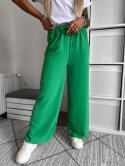 Spodnie typu palazzo DYLAN | szmaragdowa zieleń| one size