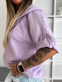 Muślinowa koszula MONTANA | lila | baweła 100 % | one size
