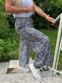 Spodnie typu palazzo DYLAN | zebra | one size