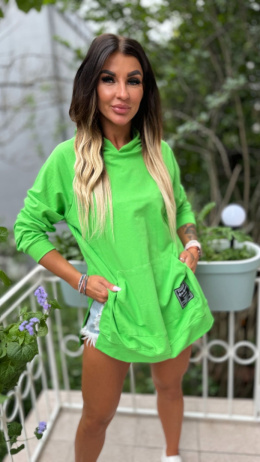 Bawełniana bluza CABO SOFT | zielony groszek | one size | polski produkt