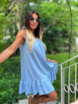 Sukienka oversize CANDY | błękit | one size