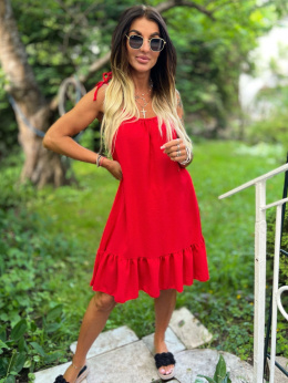 Sukienka oversize CANDY | czerwień | one size